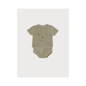 Sardon Baby Boy Camel Knitted Top and Short Set